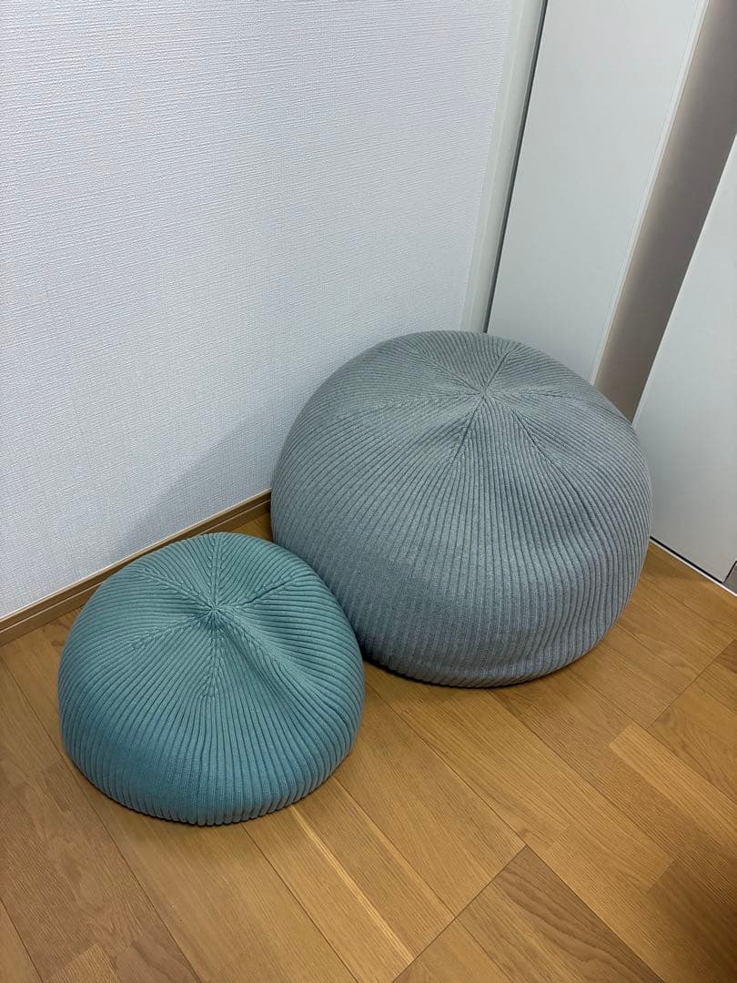 直取引可　神楽坂駅　無印良品　IDEE PUUF ビーズクッション2個セット MUJI meets IDÉE | MUJI 無印良品