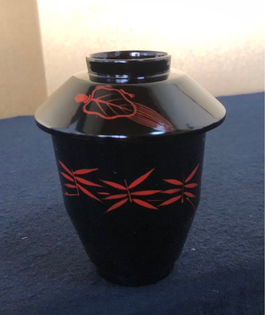 《R》輪島塗 小吸物椀5客 岡本陽斎 木製漆器 懐石 共箱 260128く2