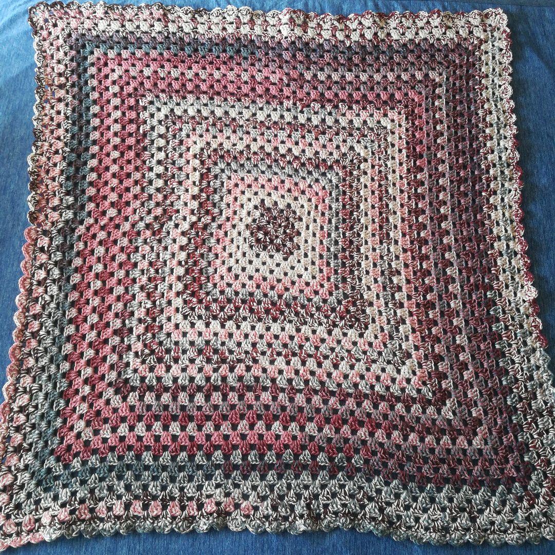 こたつカバー手編み ハンドメイド マルチカバー ブランケット ベッド