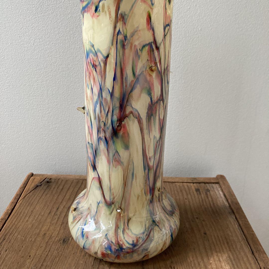 ビンテージ イタリア 花瓶 マーブル トゲ スパイク ゴシック レア