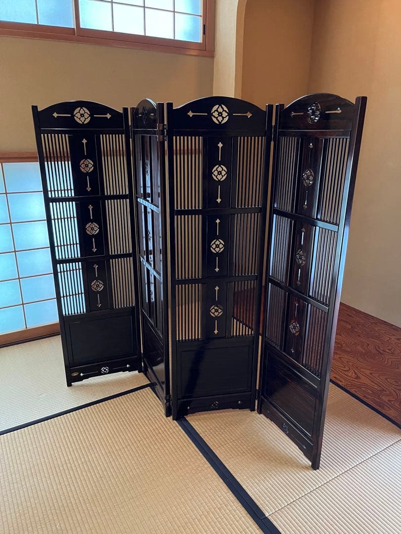 ⭐︎希少⭐︎ 黒柿　衝立　入手困難品