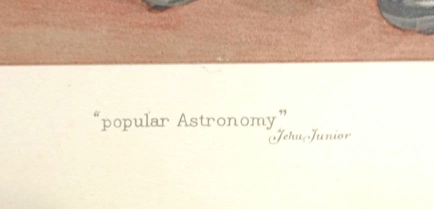 額装品 クロモリトグラフ VANITY FAIR 1905年「天文学者」レア作品