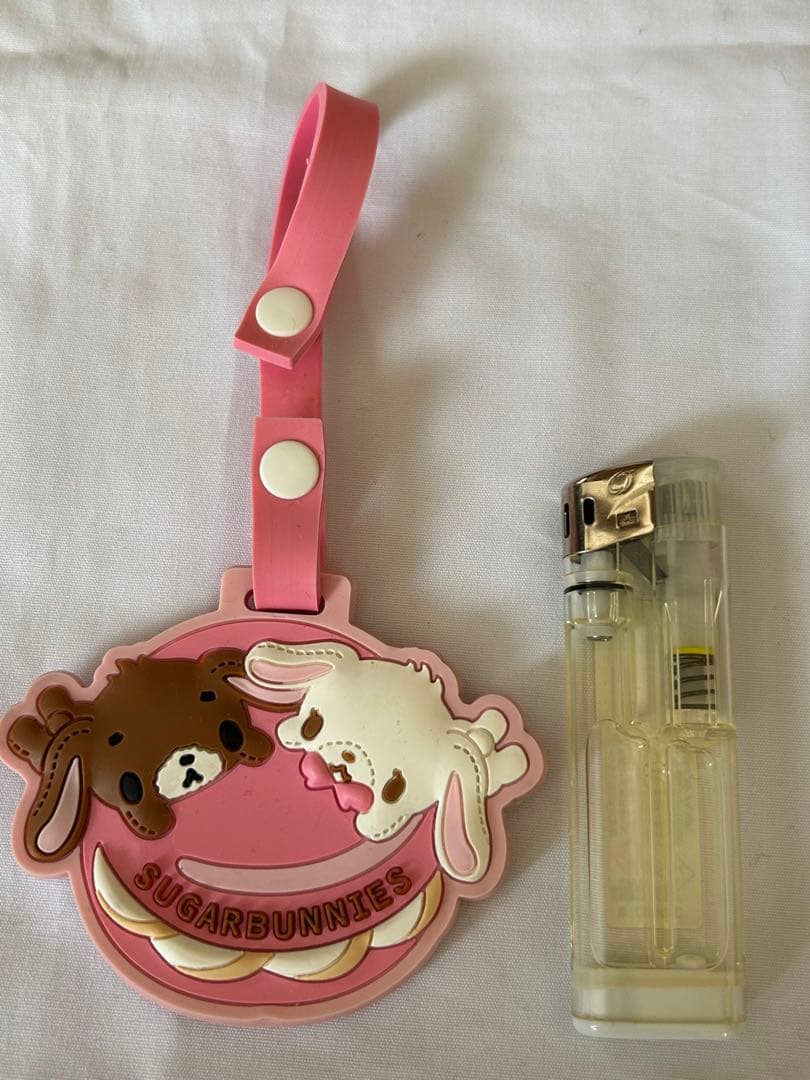 希少2007年製シュガーバニーズ ネームプレート キーホルダーしろうさ