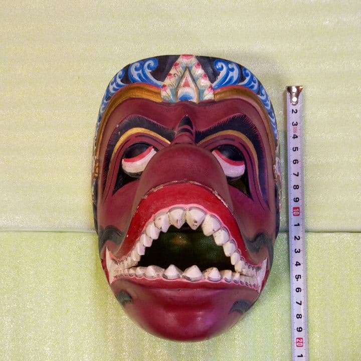 インドネシア お面 マスク 民族面 木彫り面 木製 木彫り 壁掛け 魔除け
