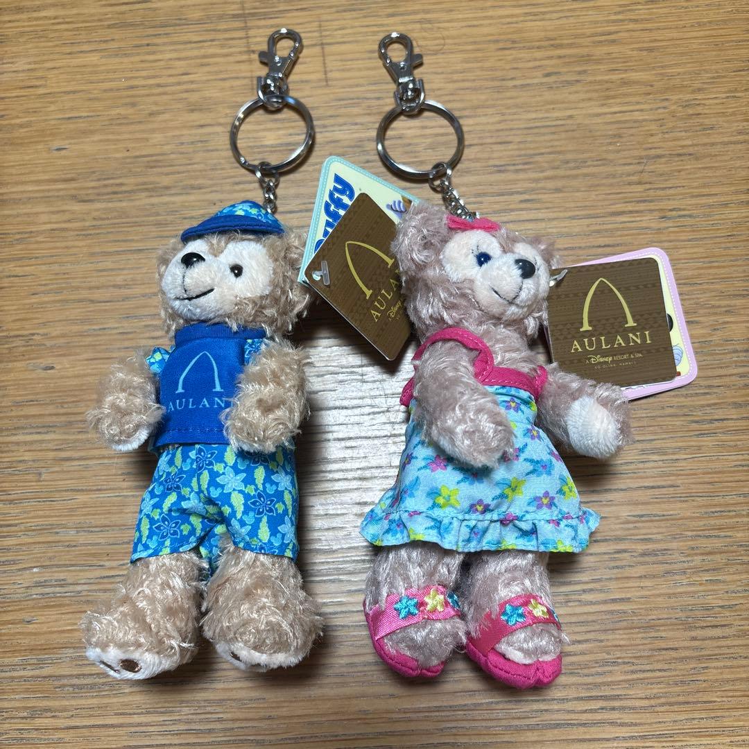 AULANI ディズニー ダッフィー、シェリーメイ キーホルダー アウラニ