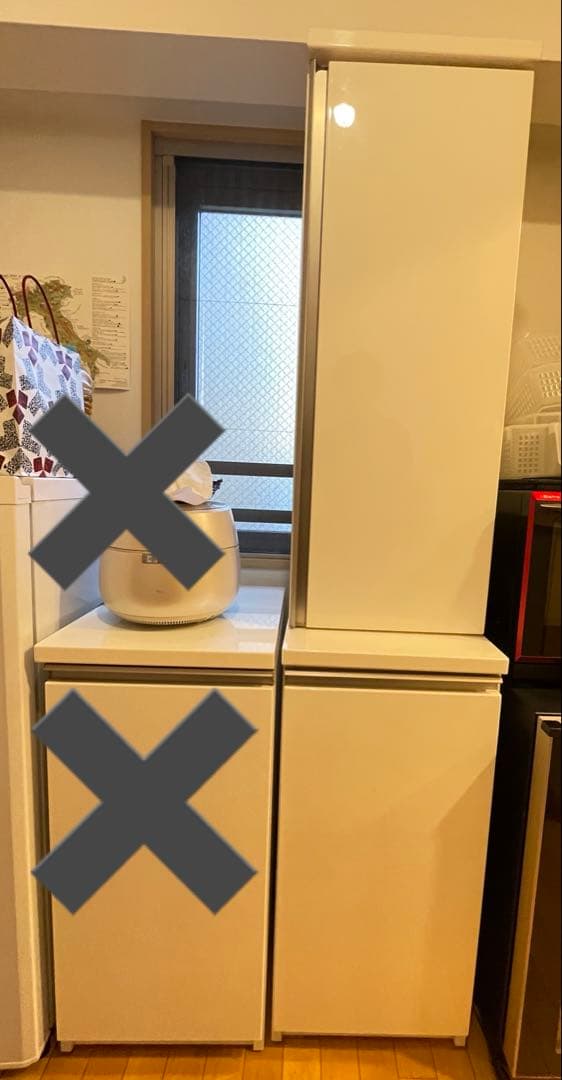 ニトリ　リガーレ　食器棚　キッチンカウンター 上部収納付き ニトリ（NITORI） キッチンカウンター(セラミック天板リガーレ160CT WH