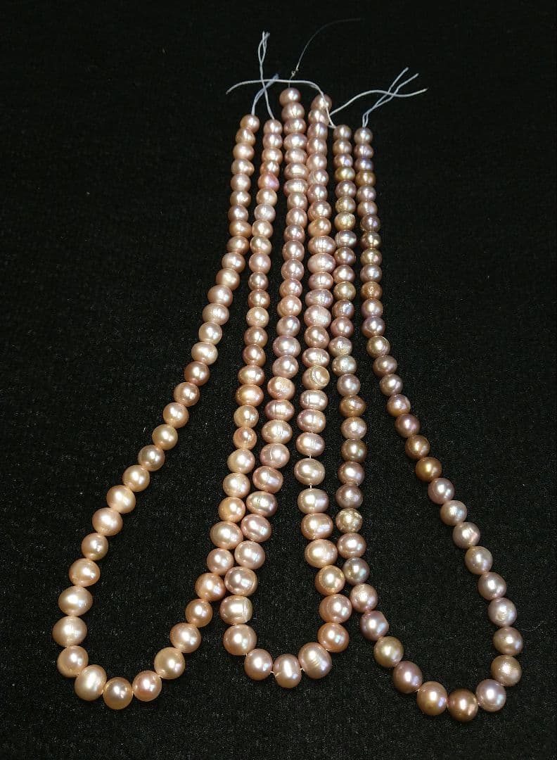 淡水パール《桜ピンク》連材《３本セット》