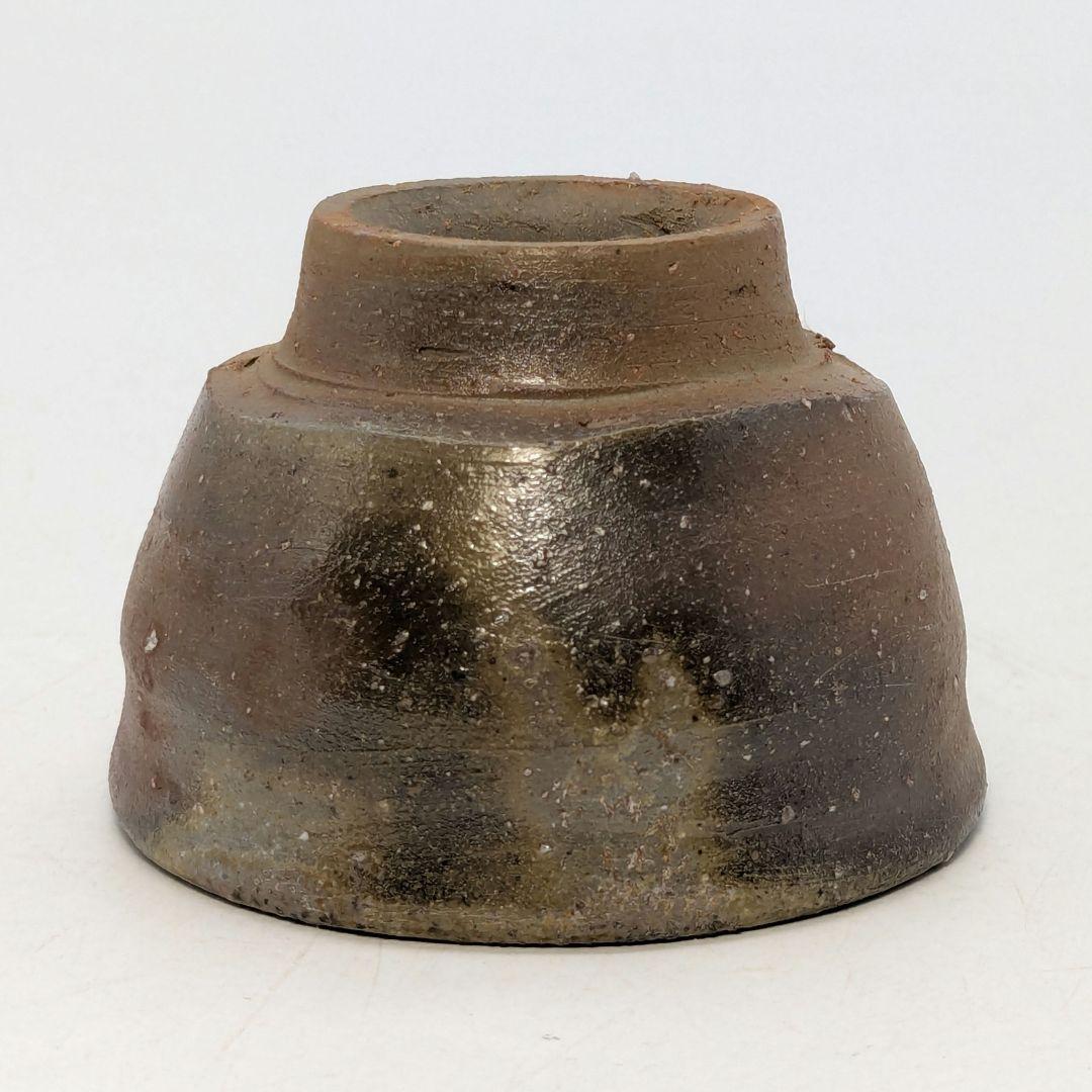 備前市無形文化財 三代藤原楽山（藤原謙） 備前焼 ぐい呑 共箱共布栞