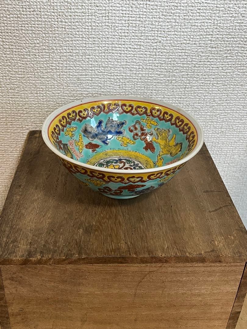 中国美術染付粉彩鉢時代物 木箱 - メルカリ