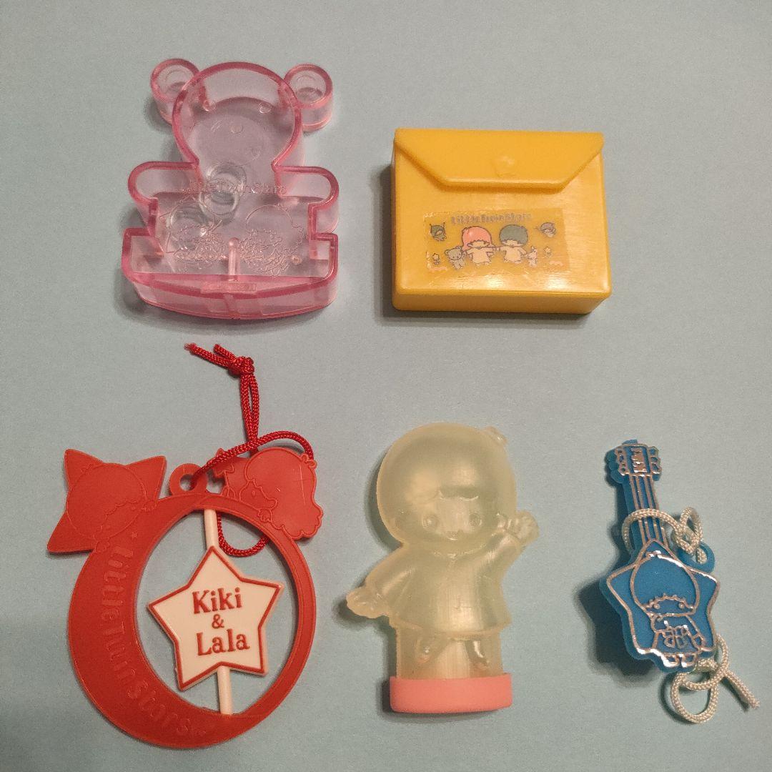 【レア♡レトロ】Kiki & Lala キャラクター小物セット Little Twin Stars Soft Vinyl Doll Set Pajama Sanrio Kiki Lala