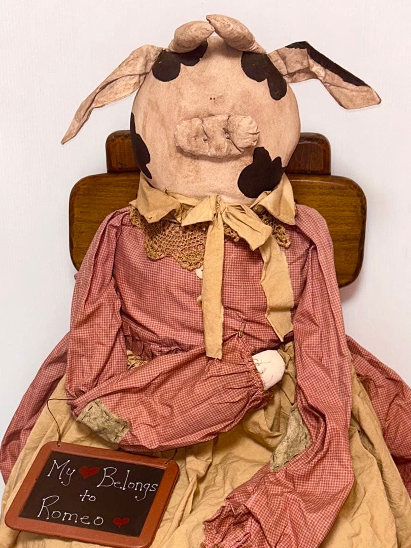 アティックベイビーズ特大カントリードール　牛さん 🔴値下げ【カントリー ドール】アティックベイビーズ5体の通販 by