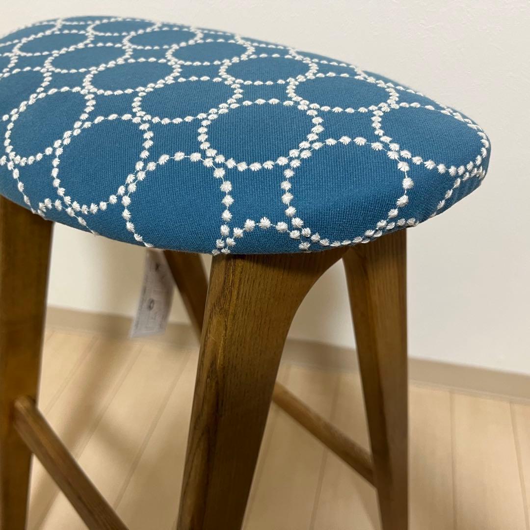 ミナペルホネン スツール タンバリン 折りたたみ 【ブルー/イエロー