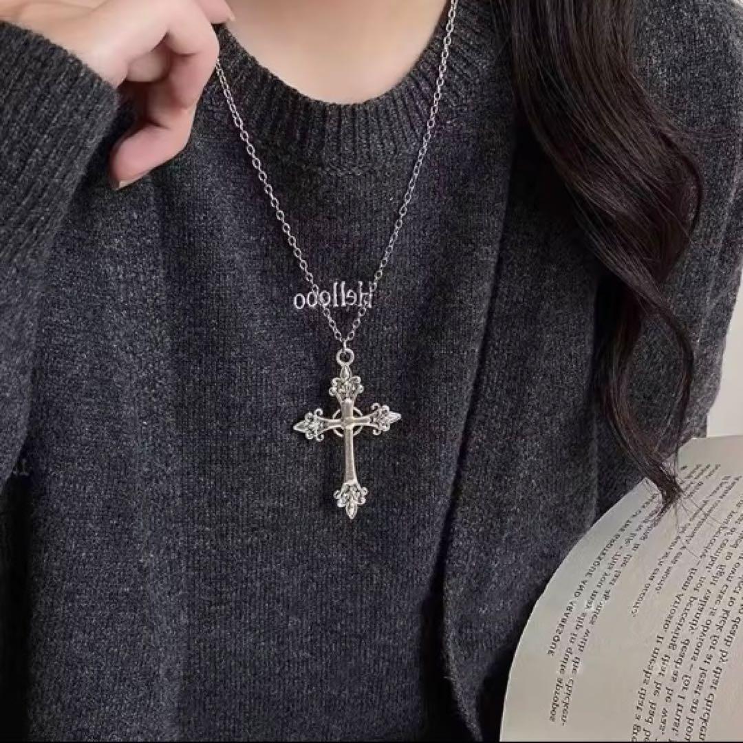 ゴシッククロス 十字架 ネックレス シルバー y2k フェアリーグランジ