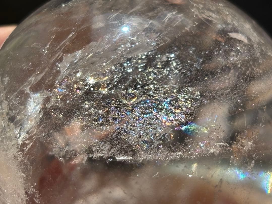 《ピンククリアクォーツ＊ピンクファイヤークォーツ大サイズスフィア》