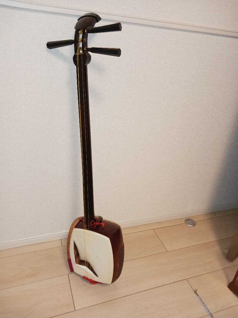 最高級津軽三味線 福林K9刻印　紅木　トチあり　金細　二本溝　購入価格150万円 最高級津軽三味線 福林K9刻印 紅木 トチあり 金細 二本溝 購入価格150