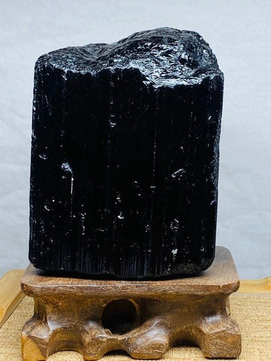 天然石　お守り　ブラック　トルマリン 78.6mm 550g