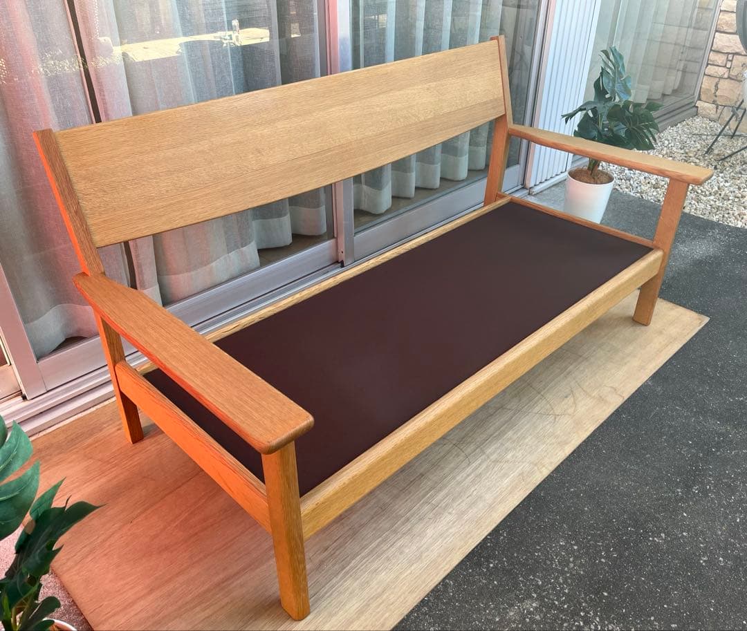 飛騨産業 チグサ 2人掛けソファ キツツキ 26万 レッドオーク材 モダン