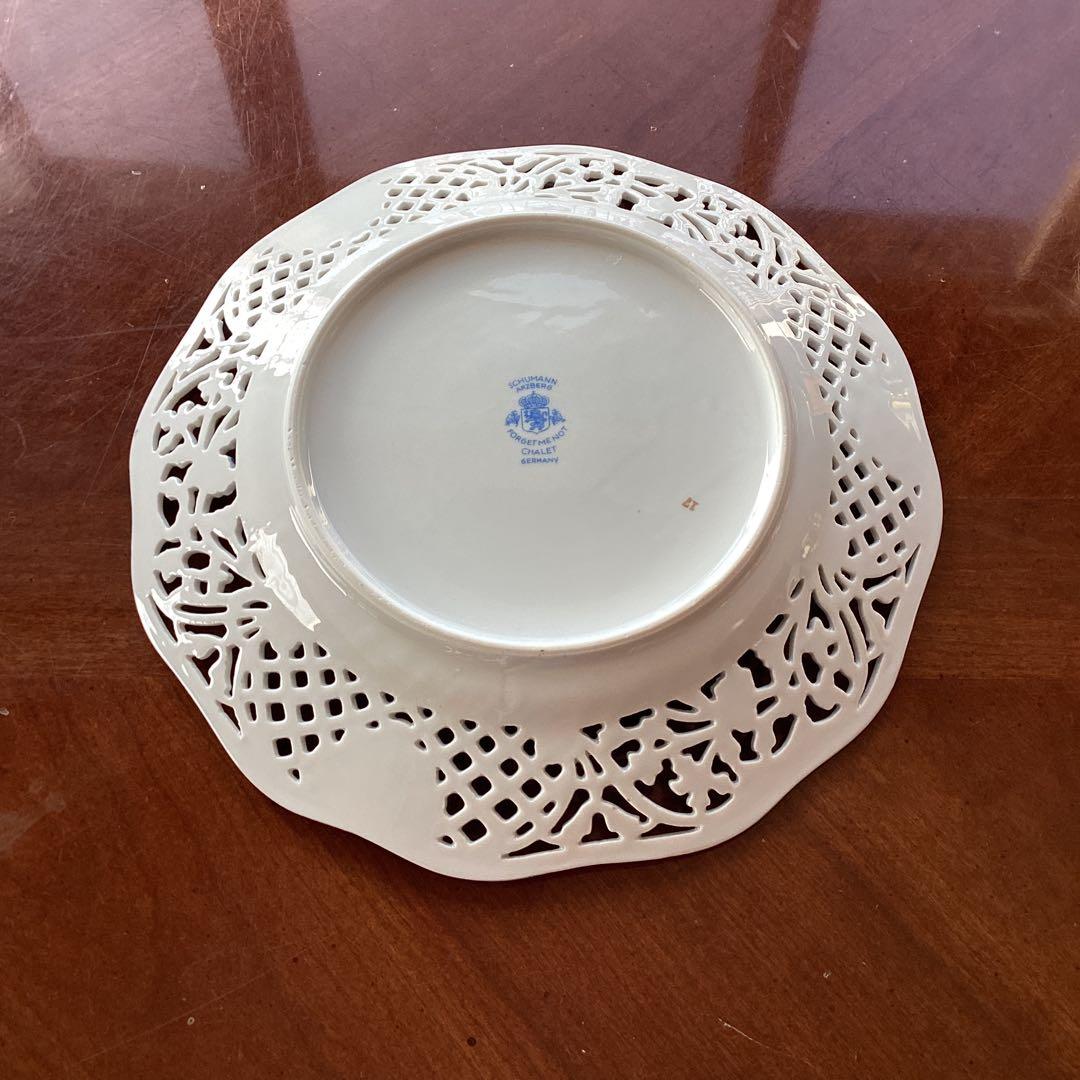 SCHUMANNBAVARIA 勿忘草24cmピアスプレートアンティーク《D》