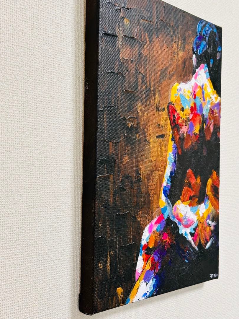 抽象画 女性物の後ろ姿