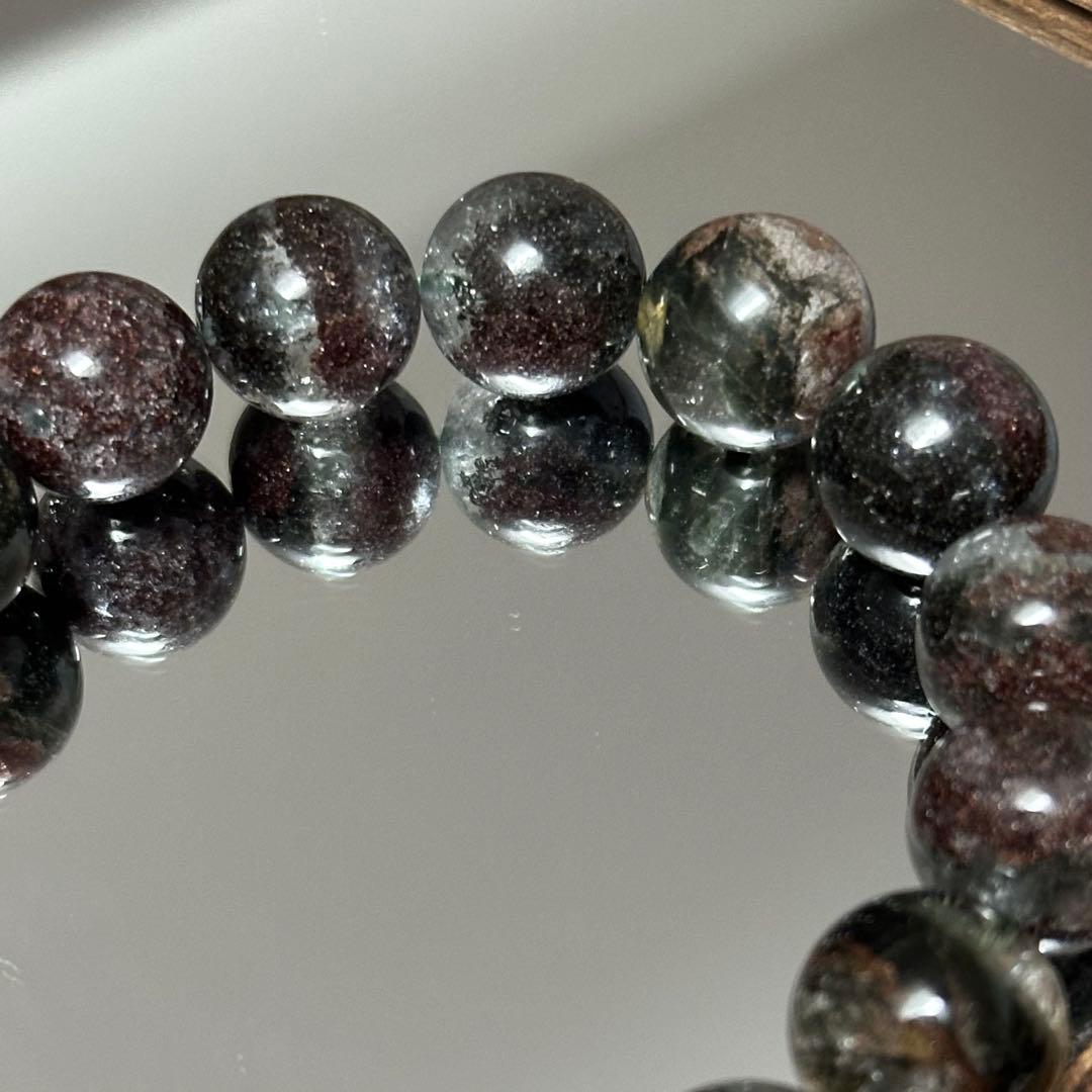 破格【超高品質】ガーデンクォーツ 大玉 13.5mm 天然石 ブレスレット