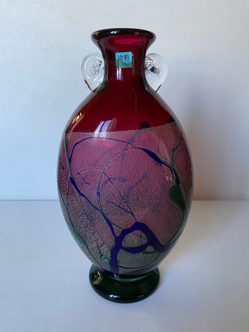 津軽びいどろ　花瓶　ガラス工芸　ハンドメイド　未使用　置物 楽天市場】花器 華やか 夏 【 津軽びいどろ HANABI はなび 一輪挿し