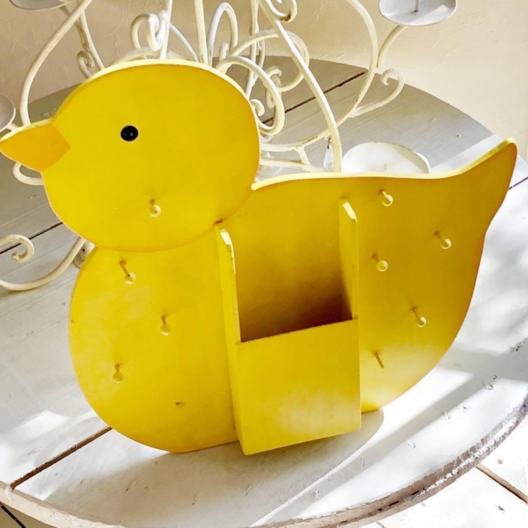 大きな ひよこ 壁飾り アンティーク 黄色 小物入れ イースター ヴィンテージ イギリス アンティーク イースターエッグ TINボックス 復活祭【うさぎ