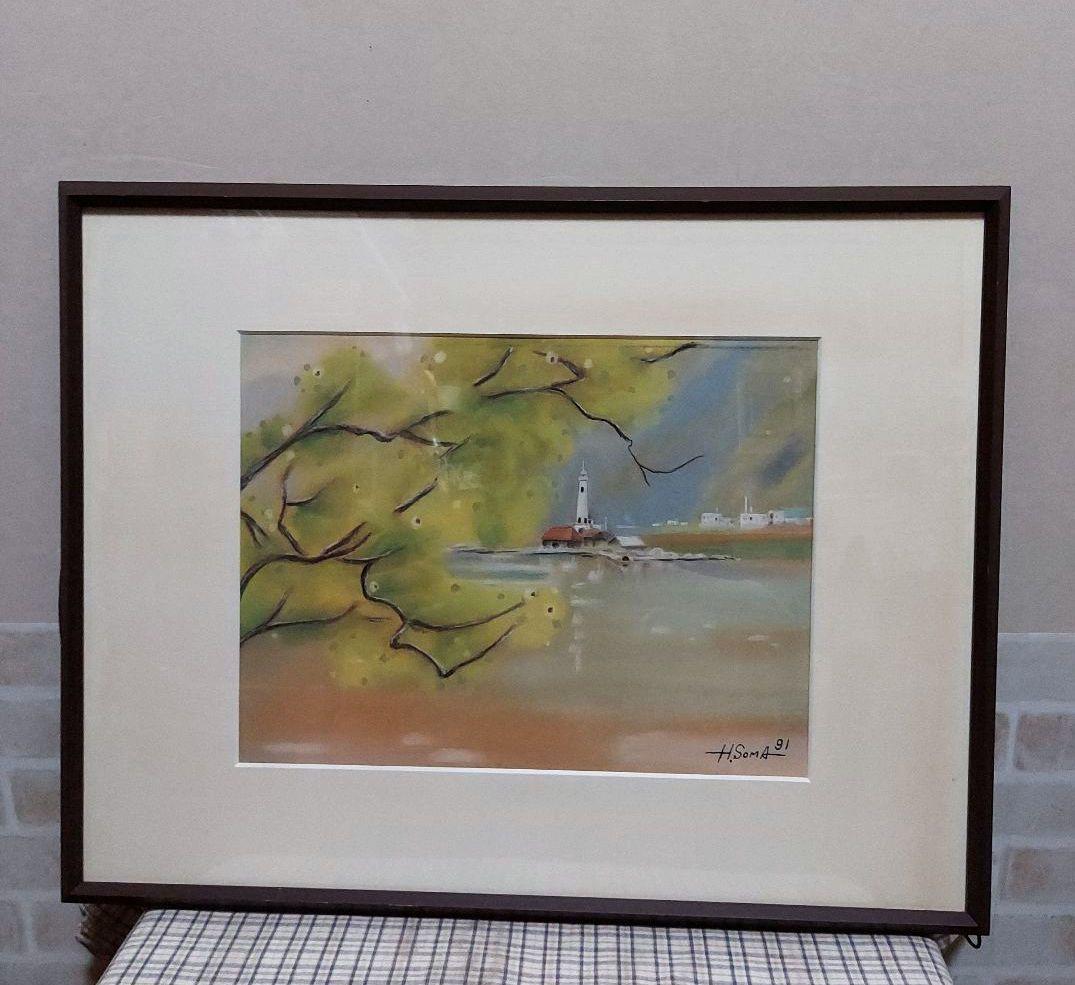 【新槐樹社】　相馬さんの作品　風景画・花 二作品《絵画》