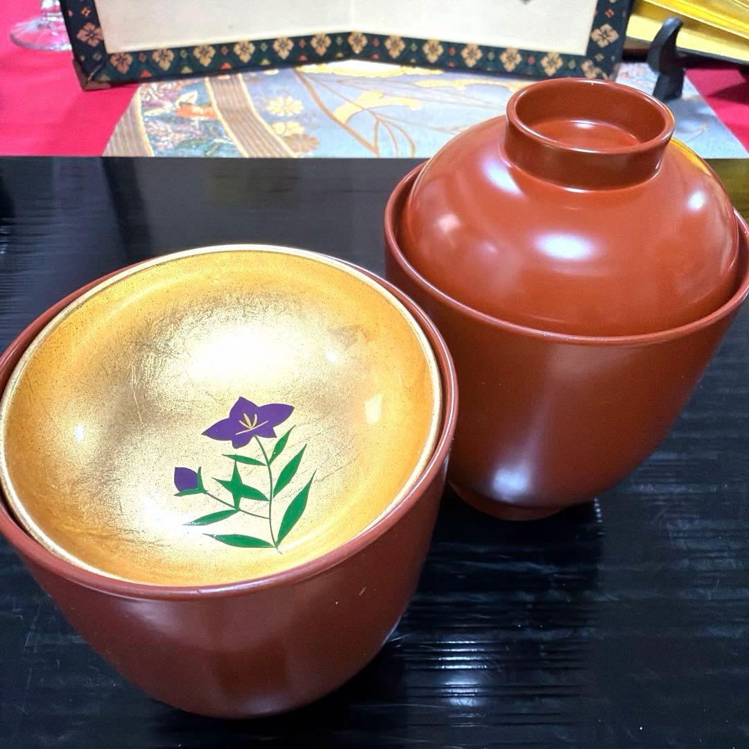 たち吉赤絵金彩八角小鉢 木仙窯 鳳凰 赤絵 文角HOYAクリスタルNo.5-18