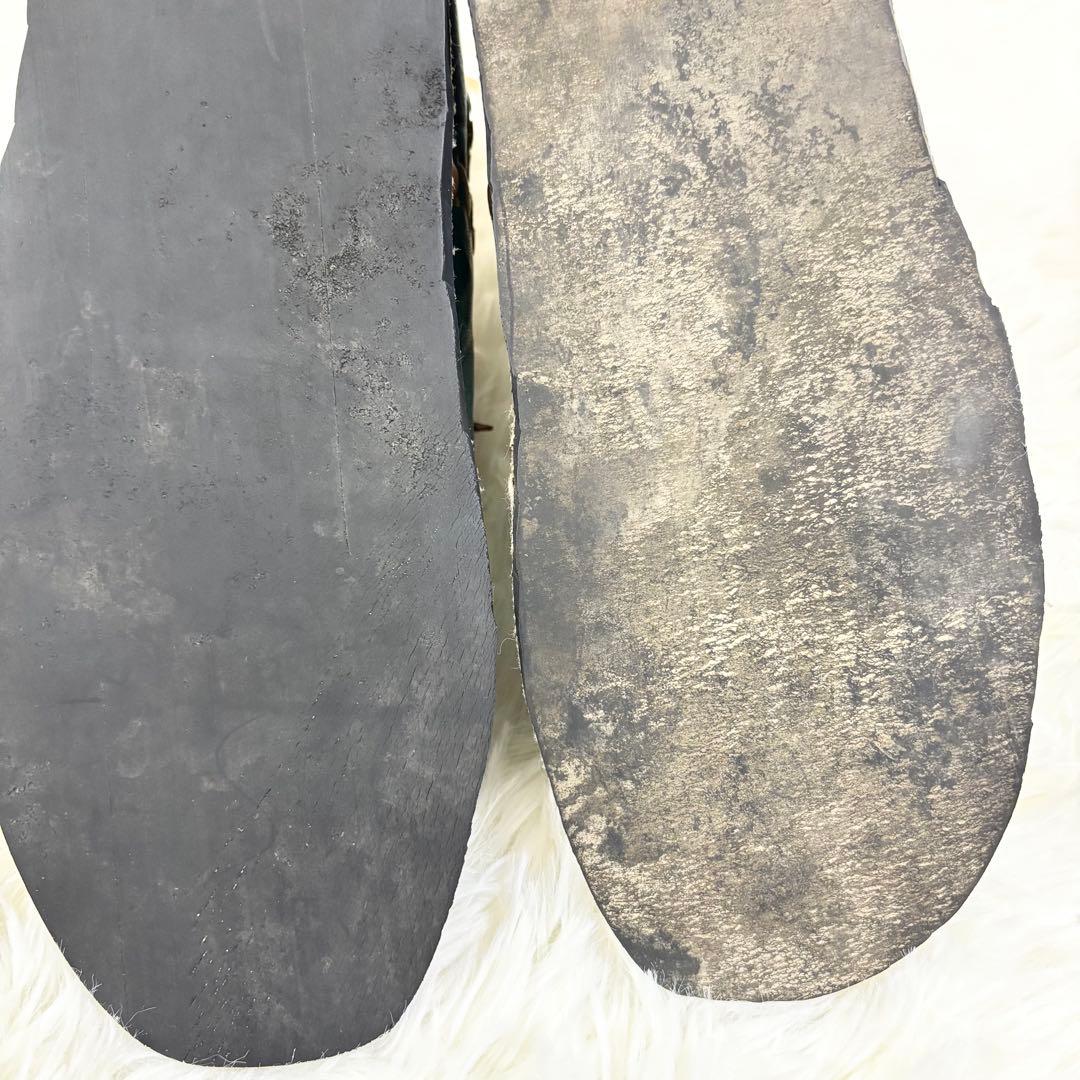 アトラスブーツ レザー製緑色シューズ サイズ43 モロッコ 27.0cm 民族靴