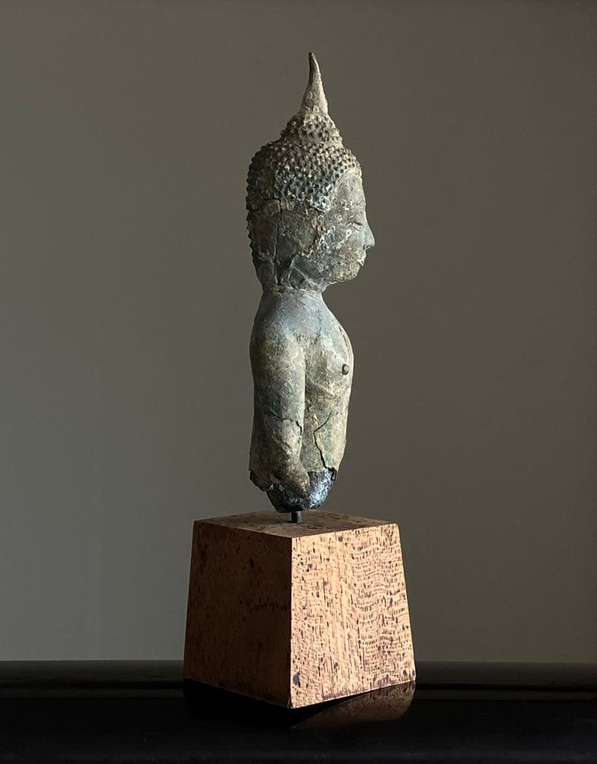 抜群の表情 タイ青銅古仏】アユタヤ王朝初期〜中期14〜15世紀