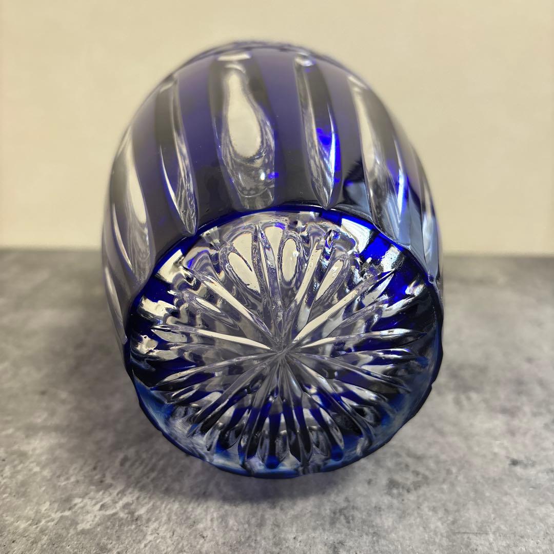 花瓶 ELBE crystal エルベ クリスタル 切子 花瓶 フラワーベース