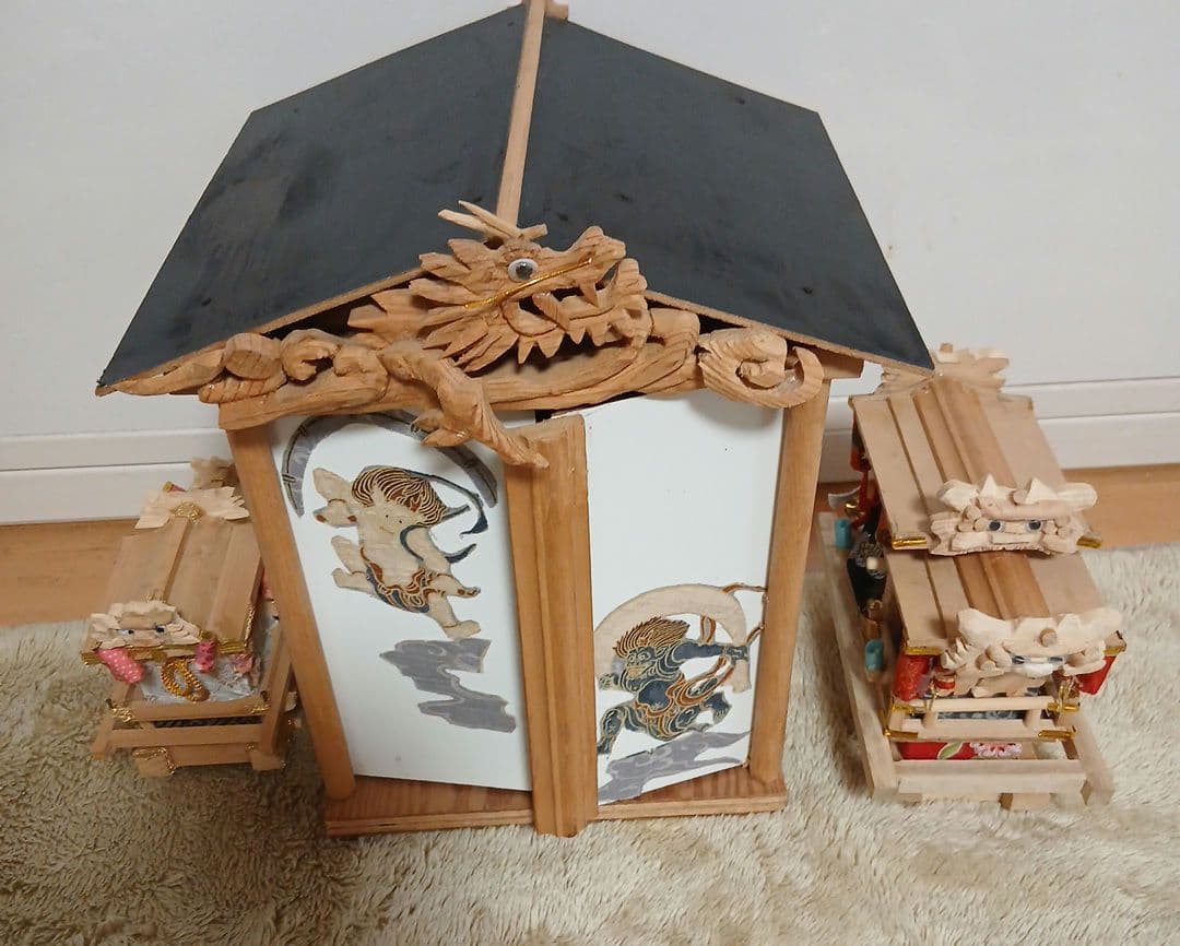 手作りだんじり小屋、毬絵 手作りだんじり小屋、毬絵 手作りだんじり小屋、毬絵様専用 - メルカリ