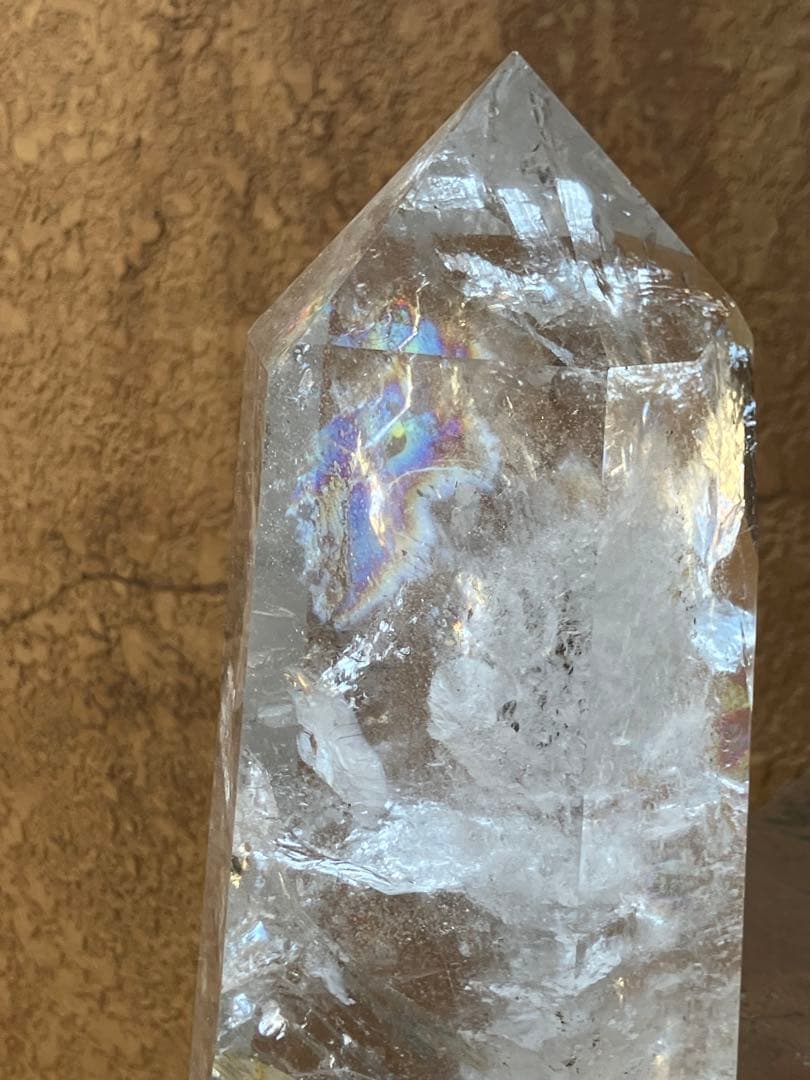 【COCOさま専用】特大水晶 3.2kg レインボー多数天然石アイリスクリスタル