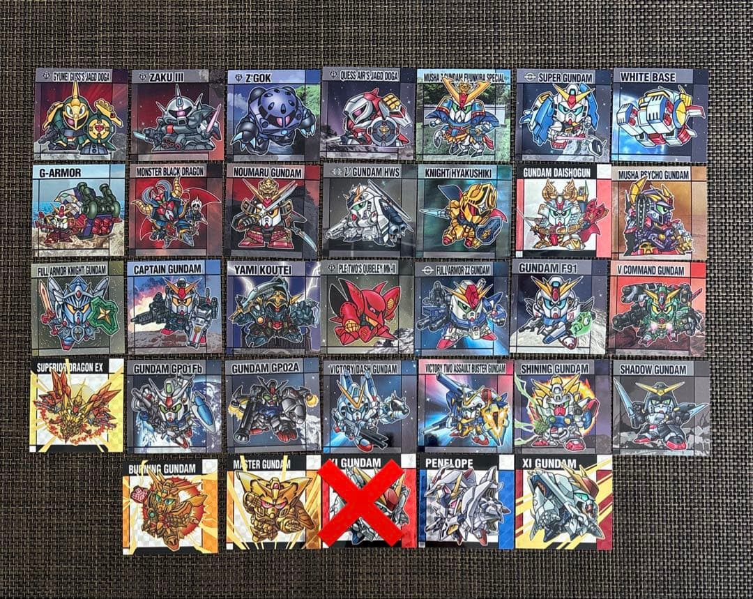元祖ガンダムスナックⅡ 32枚　セミコンプリート 値下げ 元祖SDガンダムスナックII セミコンプ32枚セット - メルカリ