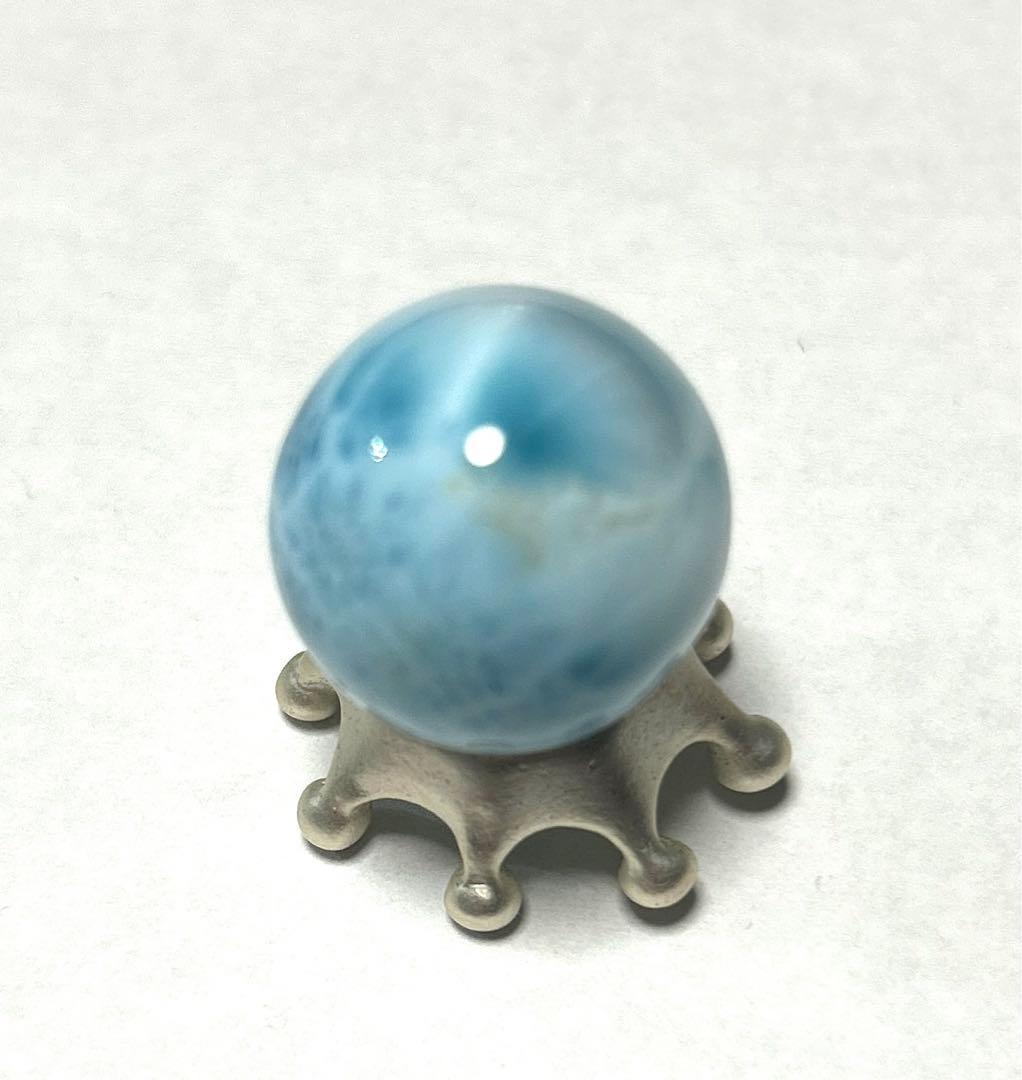 【匿名、即日発送】ラリマー　18ミリ　穴なし　台座付き