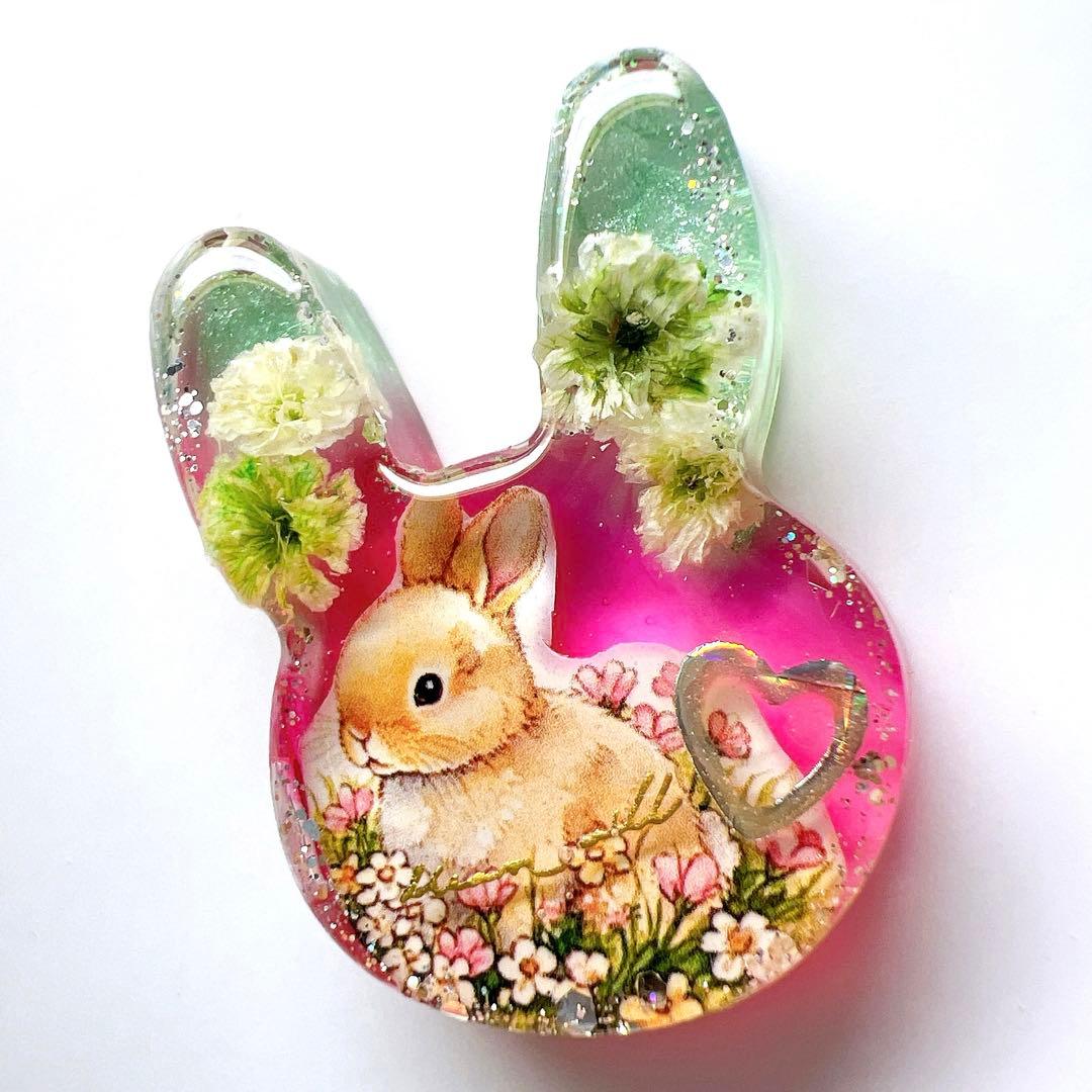 レジン ヘアゴム うさぎ ドライフラワー No.797 - メルカリ