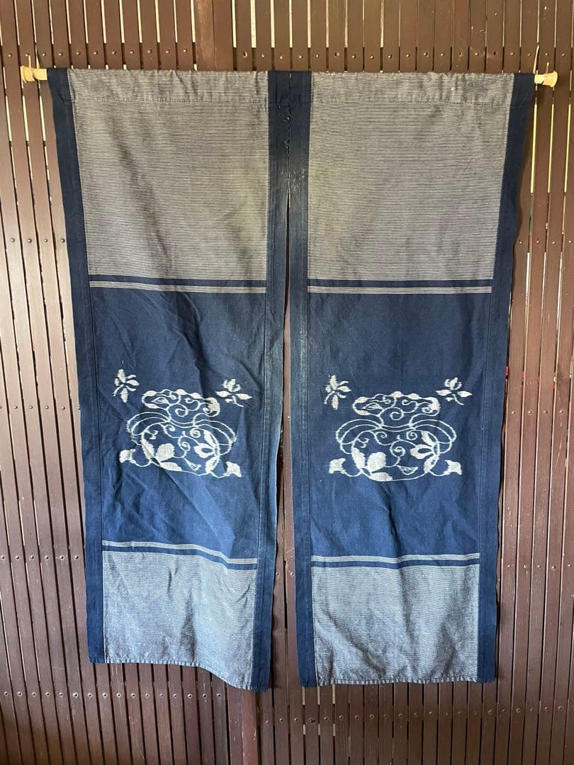 綿 暖簾 のれん 木綿 リメイク 古布