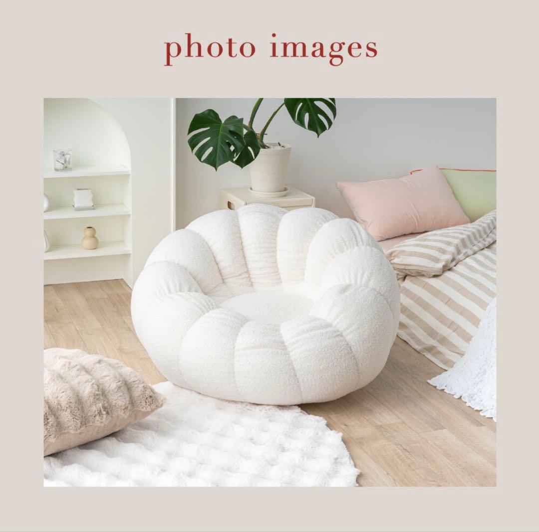 smoo ビーズクッション ホワイト 小 Amazon.co.jp: smoo ビーズクッション 1人掛けソファ ポケット付き