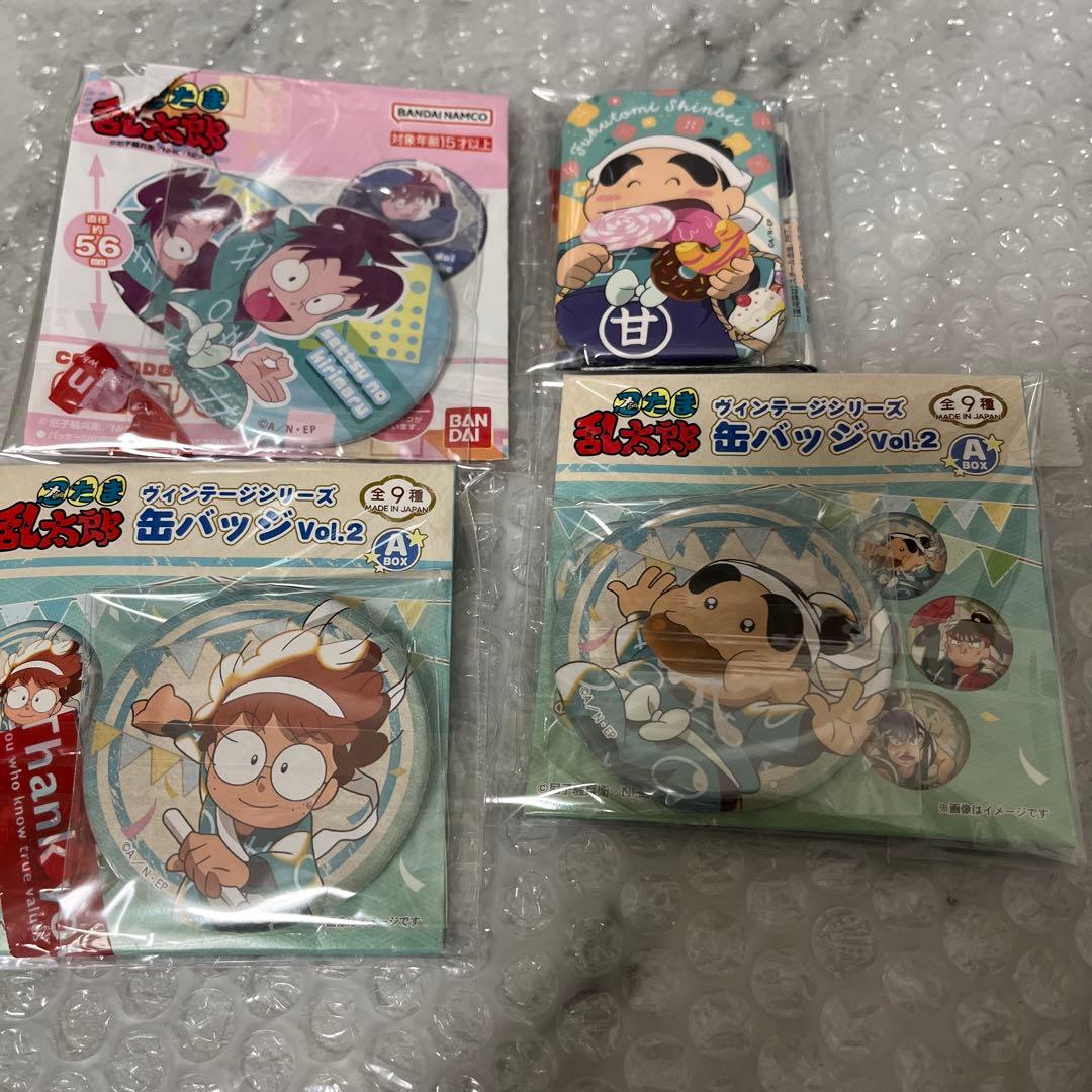 忍たま乱太郎 摂津きり丸 乱太郎 しんべえ 缶バッジ カード まとめ売り