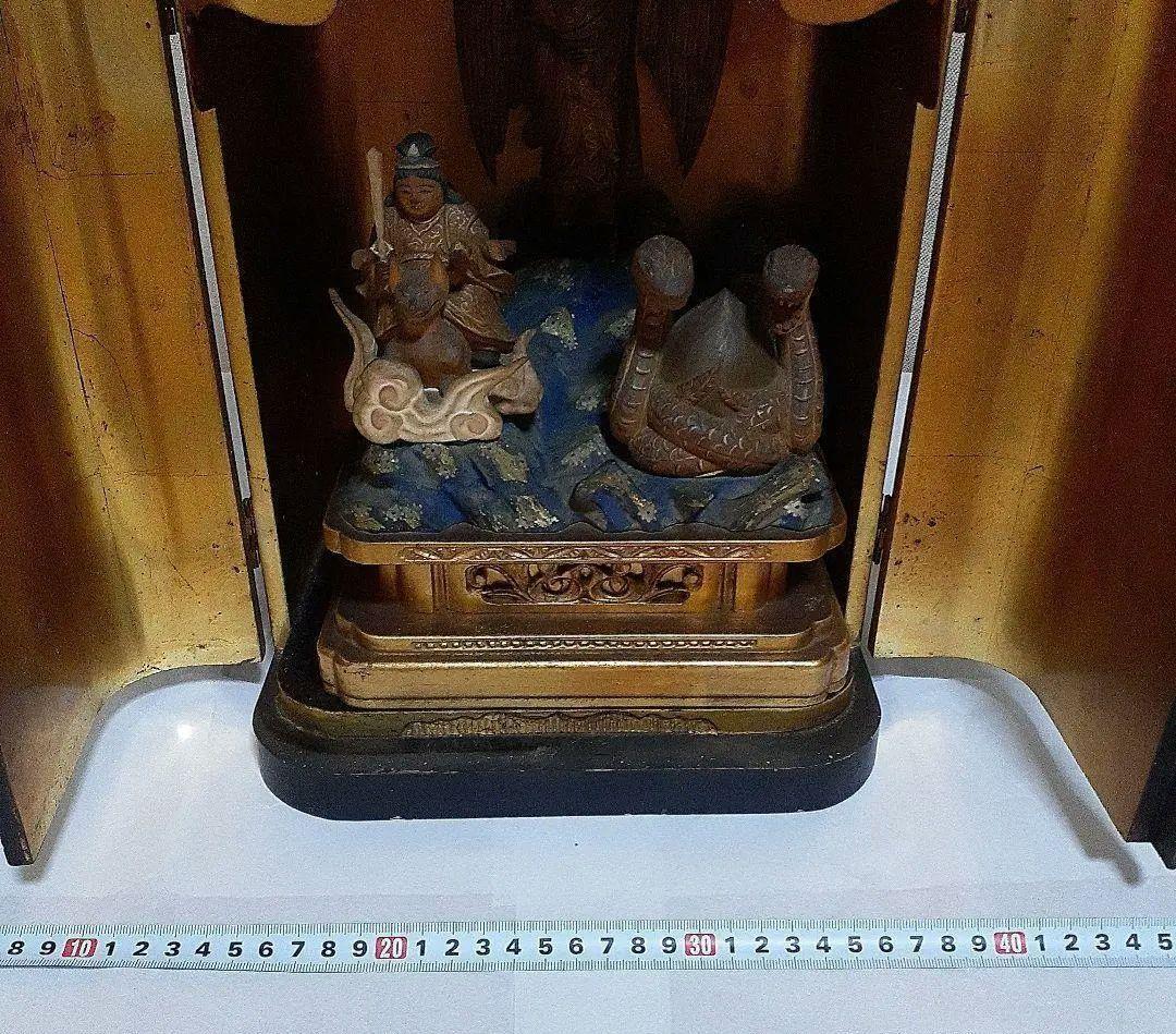 極逸品【護法魔王尊 荼枳尼天 双頭宝珠巳神】厨子 神像 仏像 - メルカリ