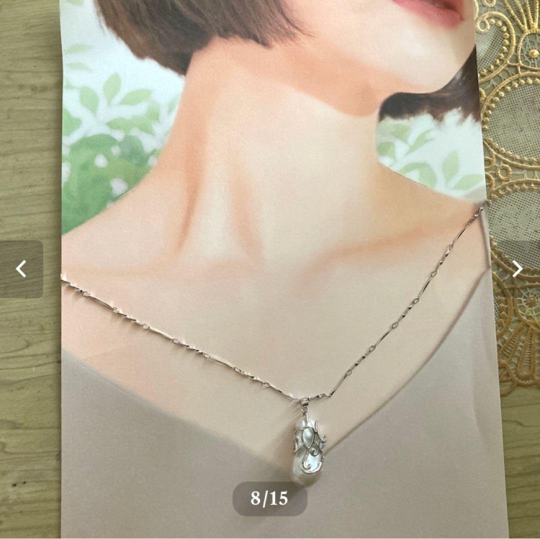 《超大粒》バロックオイスターパールのシルバー925ネックレス