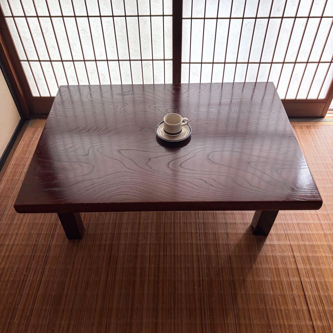 《送料込み》和モダン 座卓 ローテーブル ナラ突板仕上げ / 105×75cm