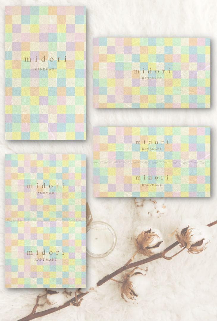 ショップカード アクセサリー台紙 サンキューカード 名刺 ★No.361 ラインデザイン｜ショップカード｜名刺｜サンキューカード