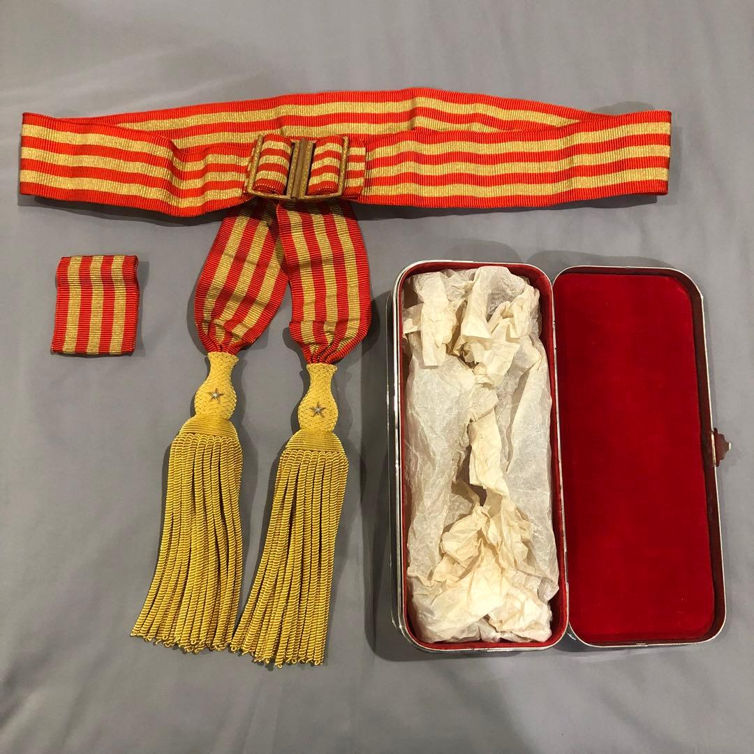 送料無料・レア】 日本軍 陸軍少将 大礼服(正装)用 飾帯 サッシュ 将官