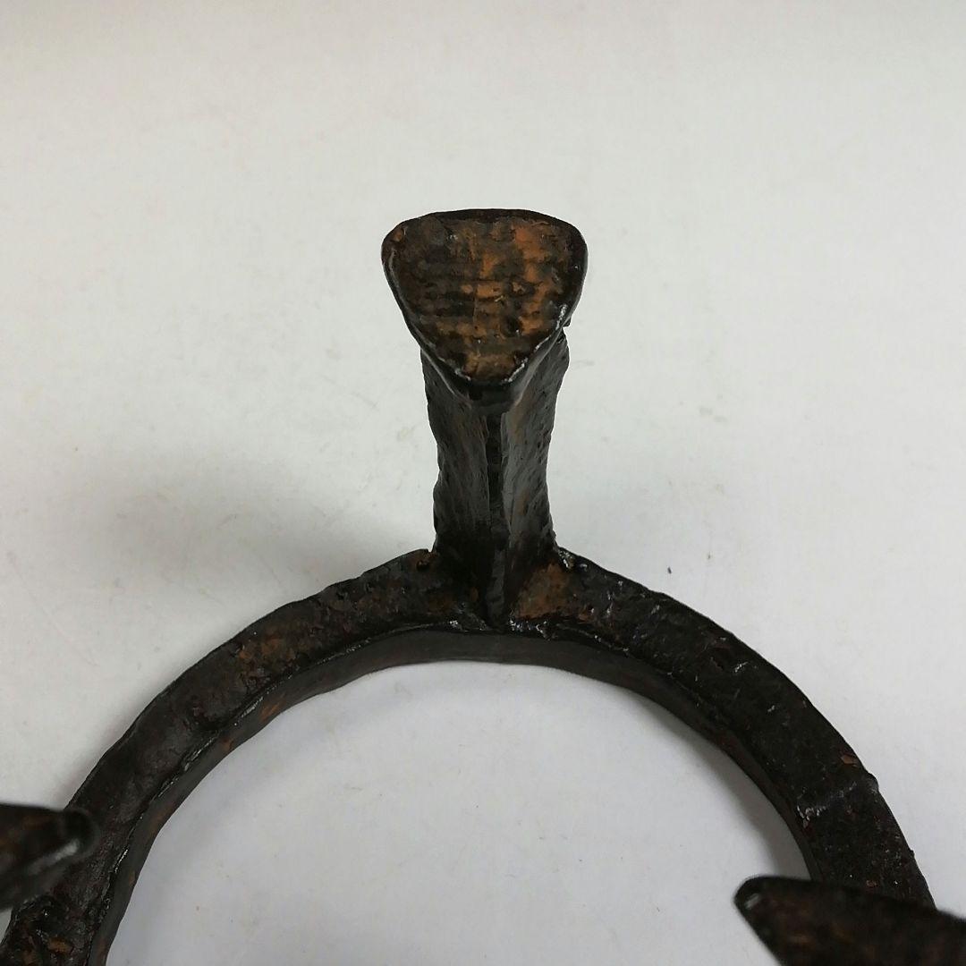 W121 蓋置 『唐銅 五徳 蓋置』『唐銅風炉師 藤井宗喜 作』 共箱