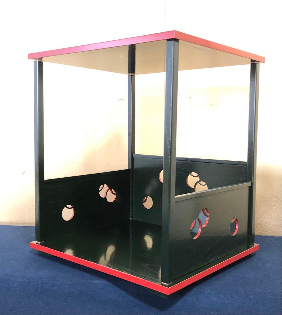 割引❗️《レ》茶道具 青漆 つぼつぼ棚 組立式 元箱　251111う6