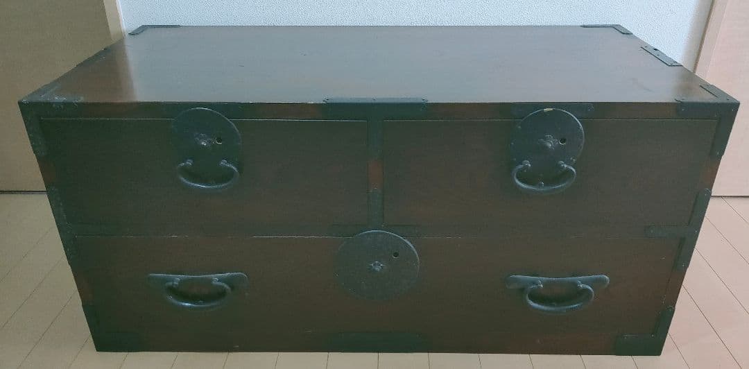 専用出品♪時代家具 箪笥 タンス 2段 高級 鍵付き 説明書有り 送料無料 ♪ 桐タンス 6段+上置き2段 チェスト ハイチェスト 和風箪笥 HI-2003