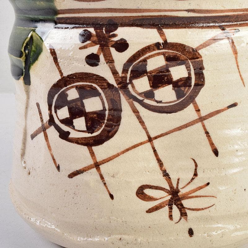 茶道具 人間国宝 荒川豊蔵作 織部 水指 共箱 M R9156B - メルカリ