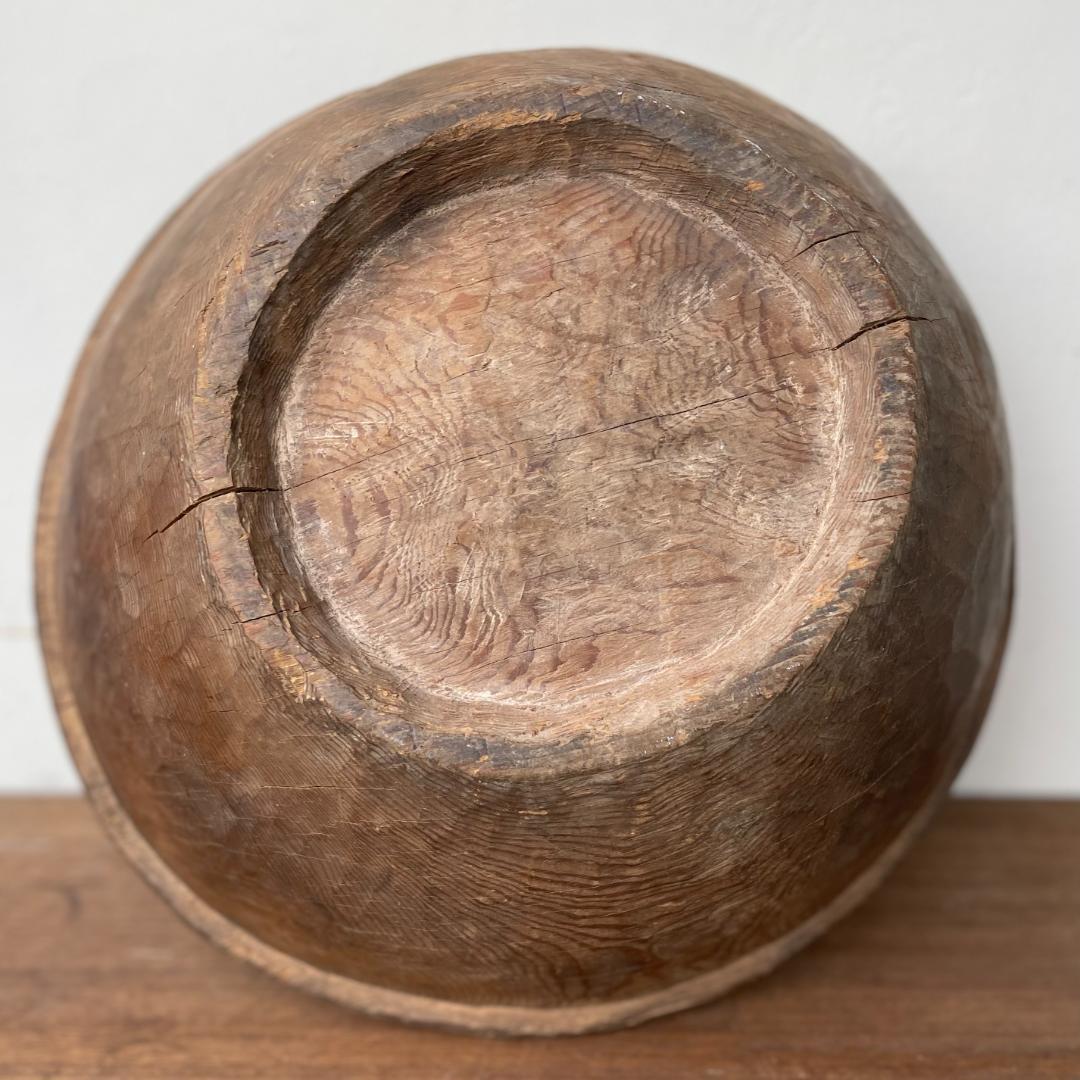 木製 ボウル こね鉢 生地鉢 ねり鉢 木鉢 民芸 アンティーク 古道具