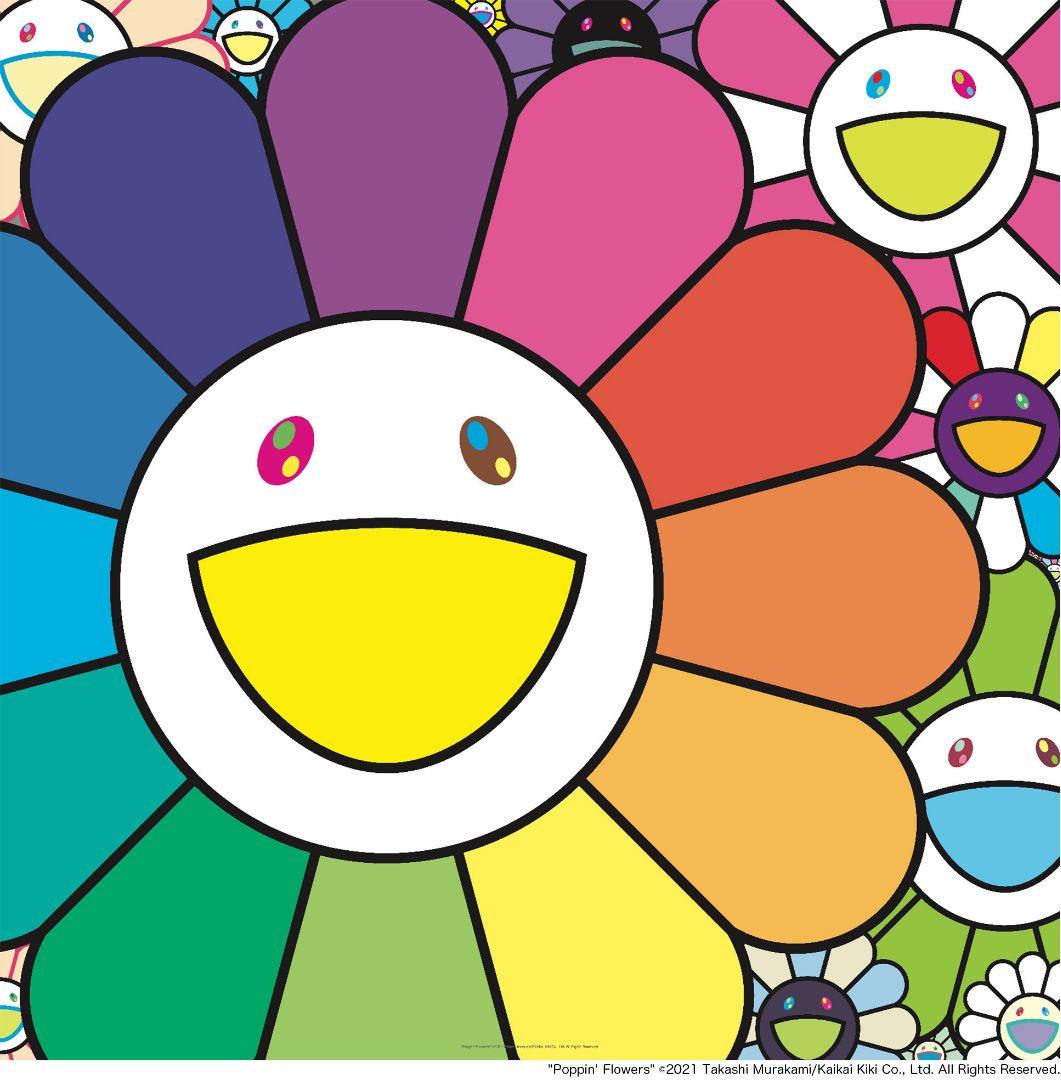 村上隆　ポップンフラワーズ 村上隆×六本木ヒルズのコラボ、金色に輝く約10mの巨大彫刻《お花の親子